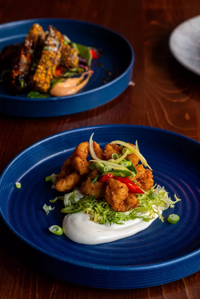 A Calamari seafood dish served at Barnstaple Restaurant 62 The Bank