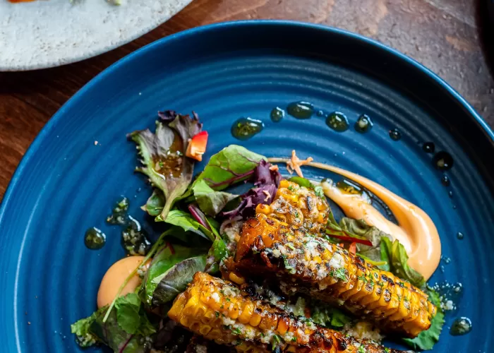 A Corn Rib Vegetarian dish served at Barnstaple Restaurant 62 the Bank