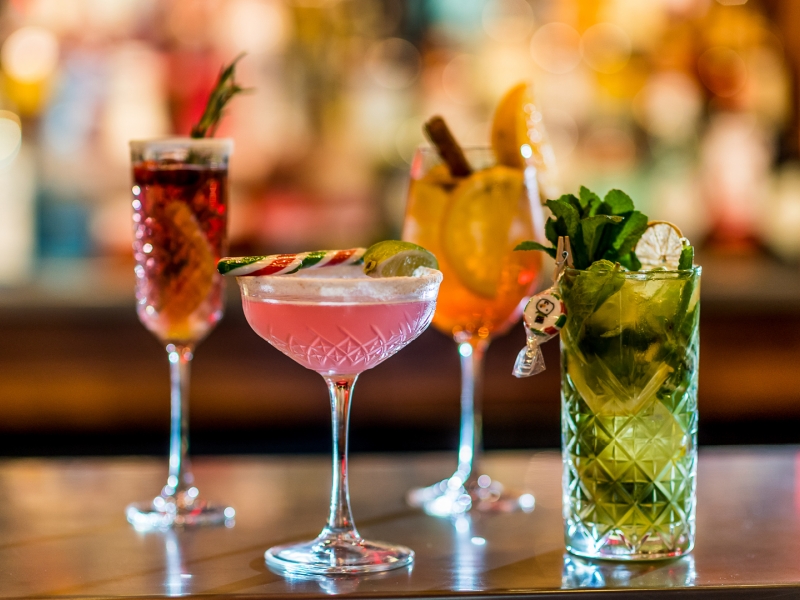 Festive Cocktails in Bar 62